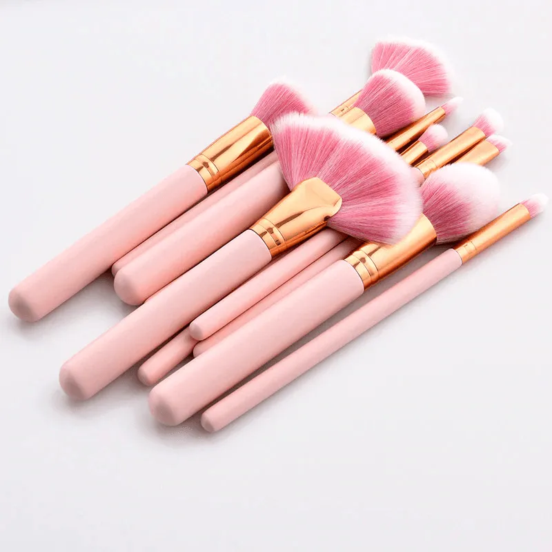 10 Piece Rosé Brush Set