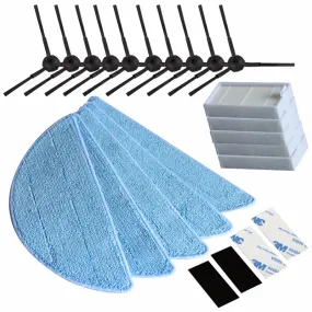 10*side Brush 5*hepa Filter 5*Mop Cloth 5*magic paste for ilife v5s ilife v5 pro ilife x5 V3  V5 V3 v5pro vacuum cleaner parts