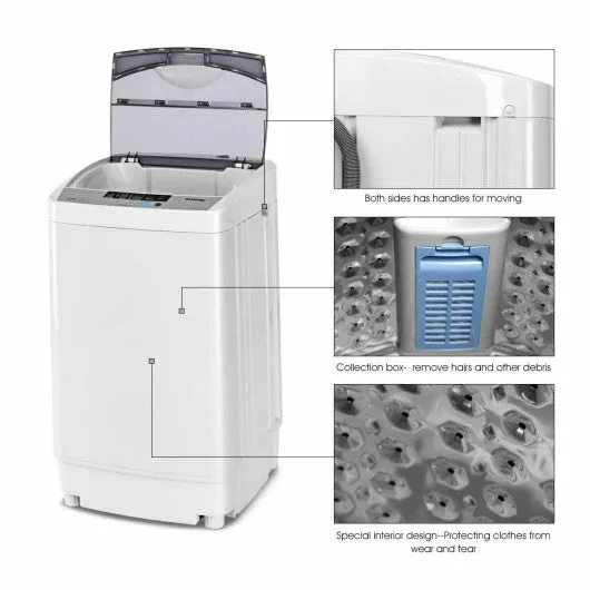 12 lbs Full-automatic Washing Machine with 10 Wash Programs