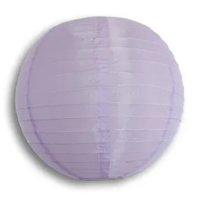 12" Light Purple Shimmering Nylon Lantern, Even Ribbing, Durable, Hanging