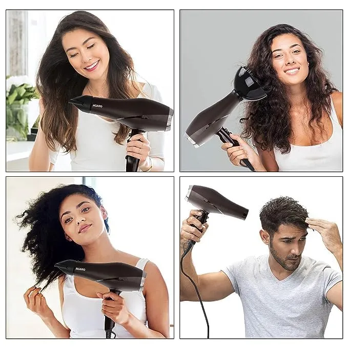 1500W Professional Hair Dryer with Large Air Inlet, Quiet Operation, and Cool Shot for Stylish Results