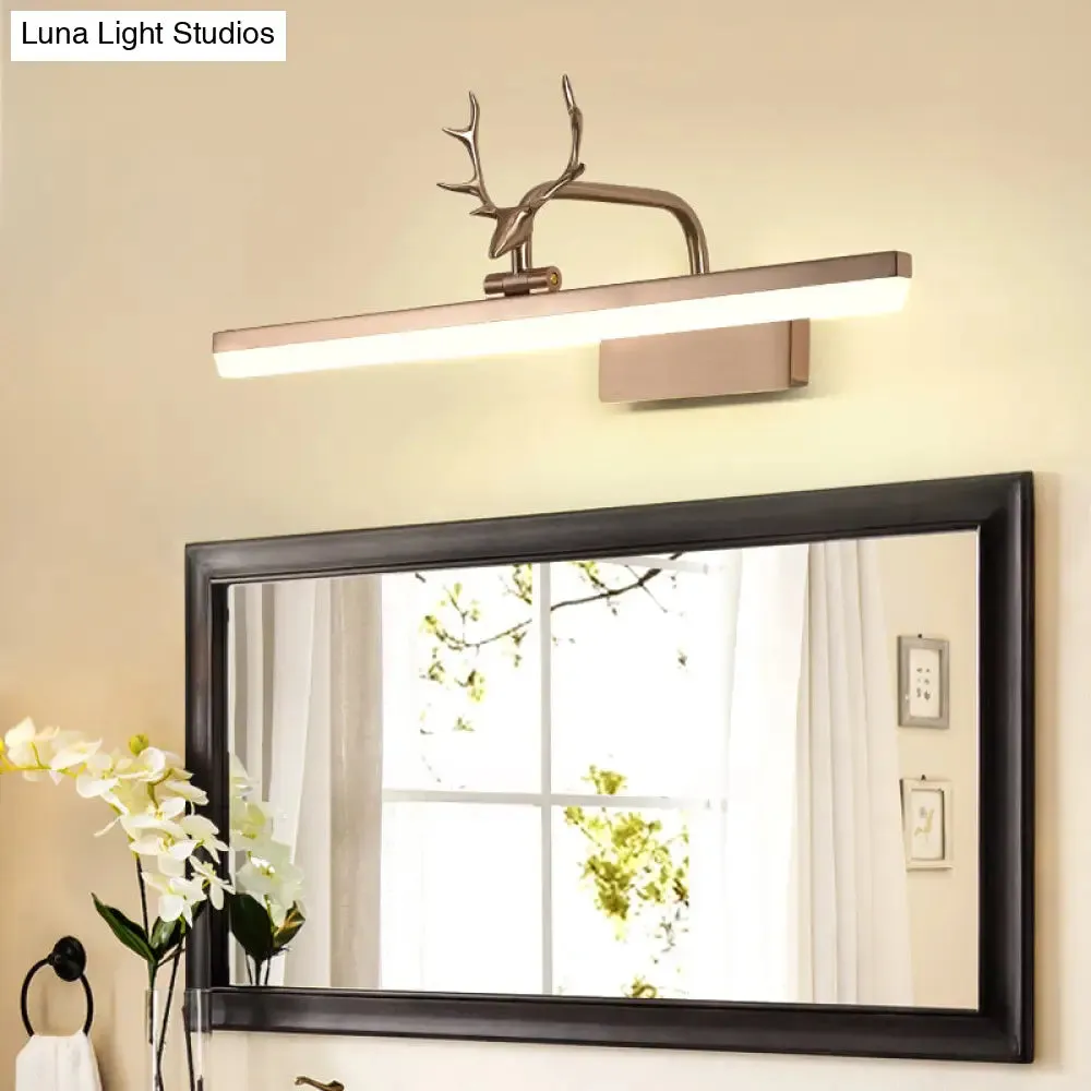 16"/22"/28" W Rectangular Vanity Mirror Light with Rotatable Acrylic Wall Lighting