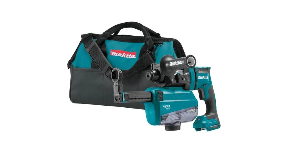 2020 Makita 18V LXT® Brushless 11/16" AVT® Rotary Hammer w/HEPA Dust Extractor, AWS™ Capable (XRH12ZW)