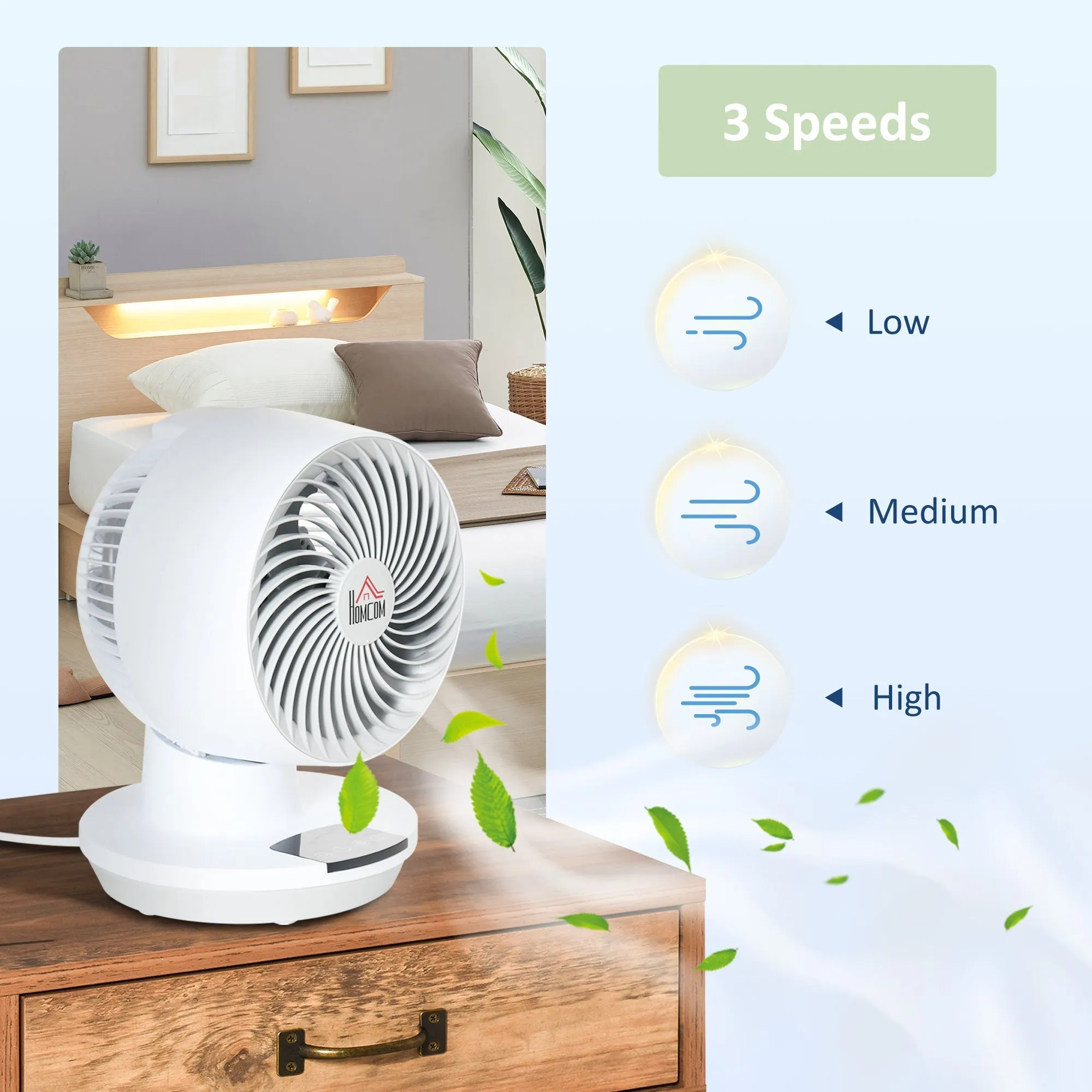 28cm Electric Table Desk Fan with 3 Speed