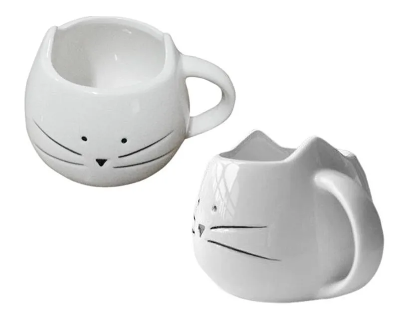 300ml Cat Face Couple Coffee Mug