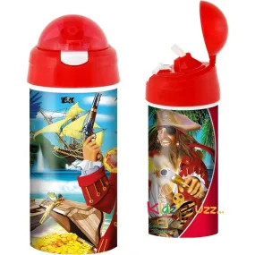 3D LiveLife Drinking Bottle - Pirate Island ,3D Lenticular Novelty Water Bottle with Straw