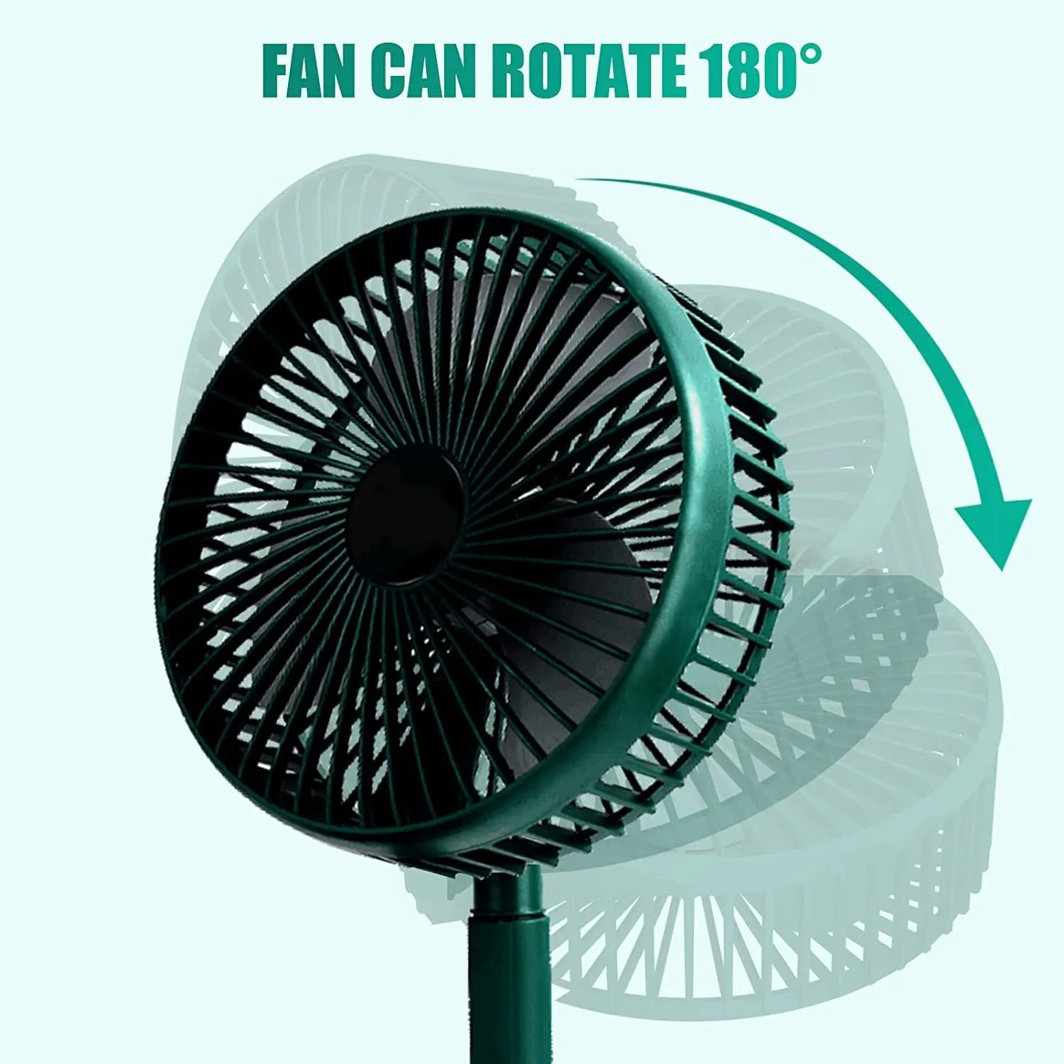 4642 Telescopic Electric Desktop Fan, Height Adjustable, Foldable & Portable for Travel/Carry | Silent Table Top Personal Fan for Bedside, Office Table (Battery Not Include)