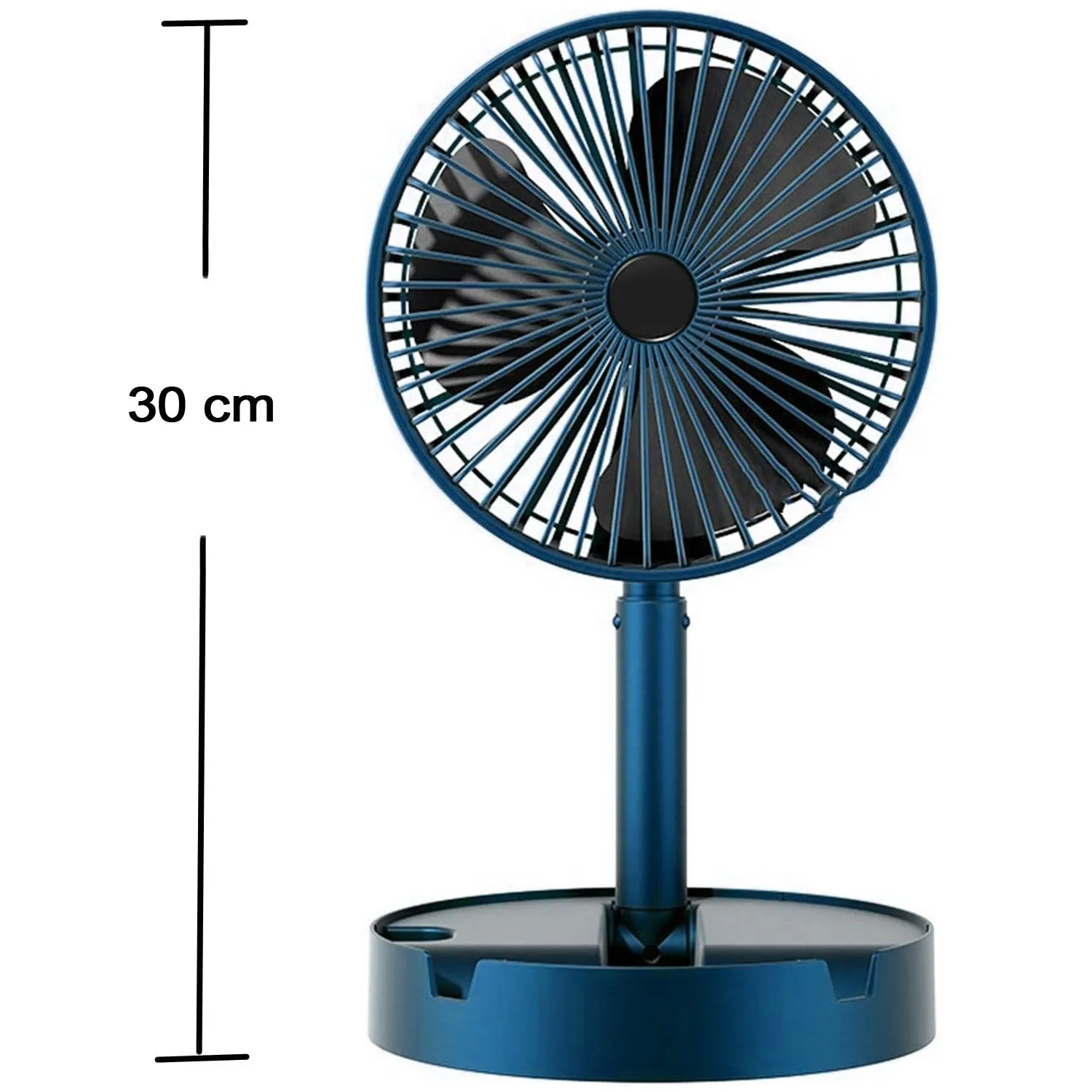 4642 Telescopic Electric Desktop Fan, Height Adjustable, Foldable & Portable for Travel/Carry | Silent Table Top Personal Fan for Bedside, Office Table (Battery Not Include)