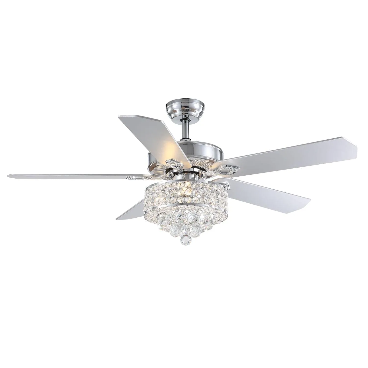 5 - Blade Luxury Crystal Ceiling Fan with Remote Control