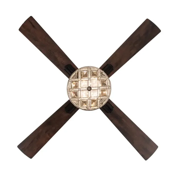 52"W Brittney Silver 4-Blade LED Ceiling Fan