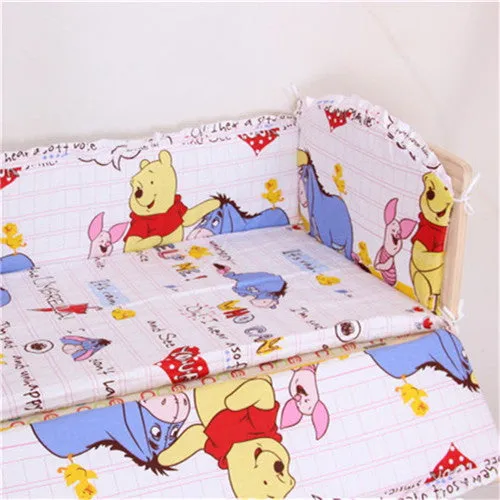 5Pcs baby crib bedding set kids bedding set 100x60cm newborn baby bed set crib bumper baby cot set baby bed bumper Free shipping