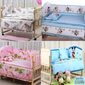 5Pcs baby crib bedding set kids bedding set 100x60cm newborn baby bed set crib bumper baby cot set baby bed bumper Free shipping