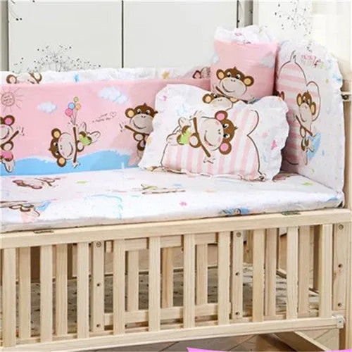 5Pcs baby crib bedding set kids bedding set 100x60cm newborn baby bed set crib bumper baby cot set baby bed bumper Free shipping