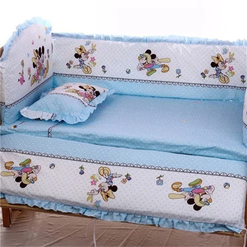 5Pcs baby crib bedding set kids bedding set 100x60cm newborn baby bed set crib bumper baby cot set baby bed bumper Free shipping