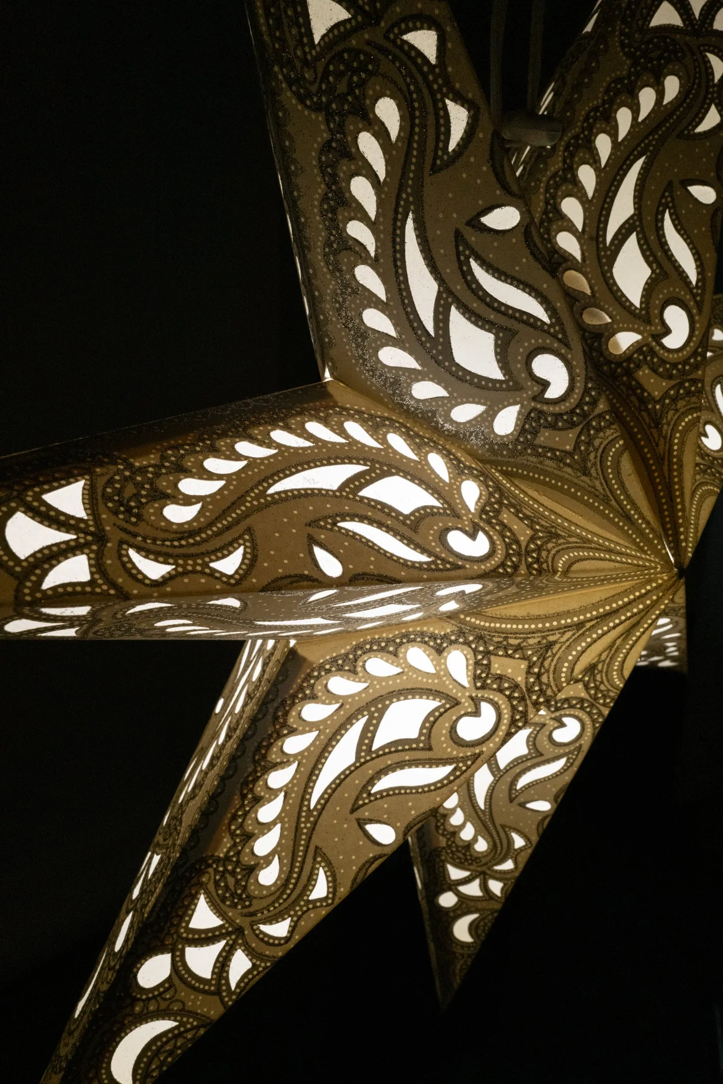 7 Point Zari Paper Star Lantern