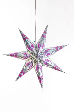 7 Point Zari Paper Star Lantern