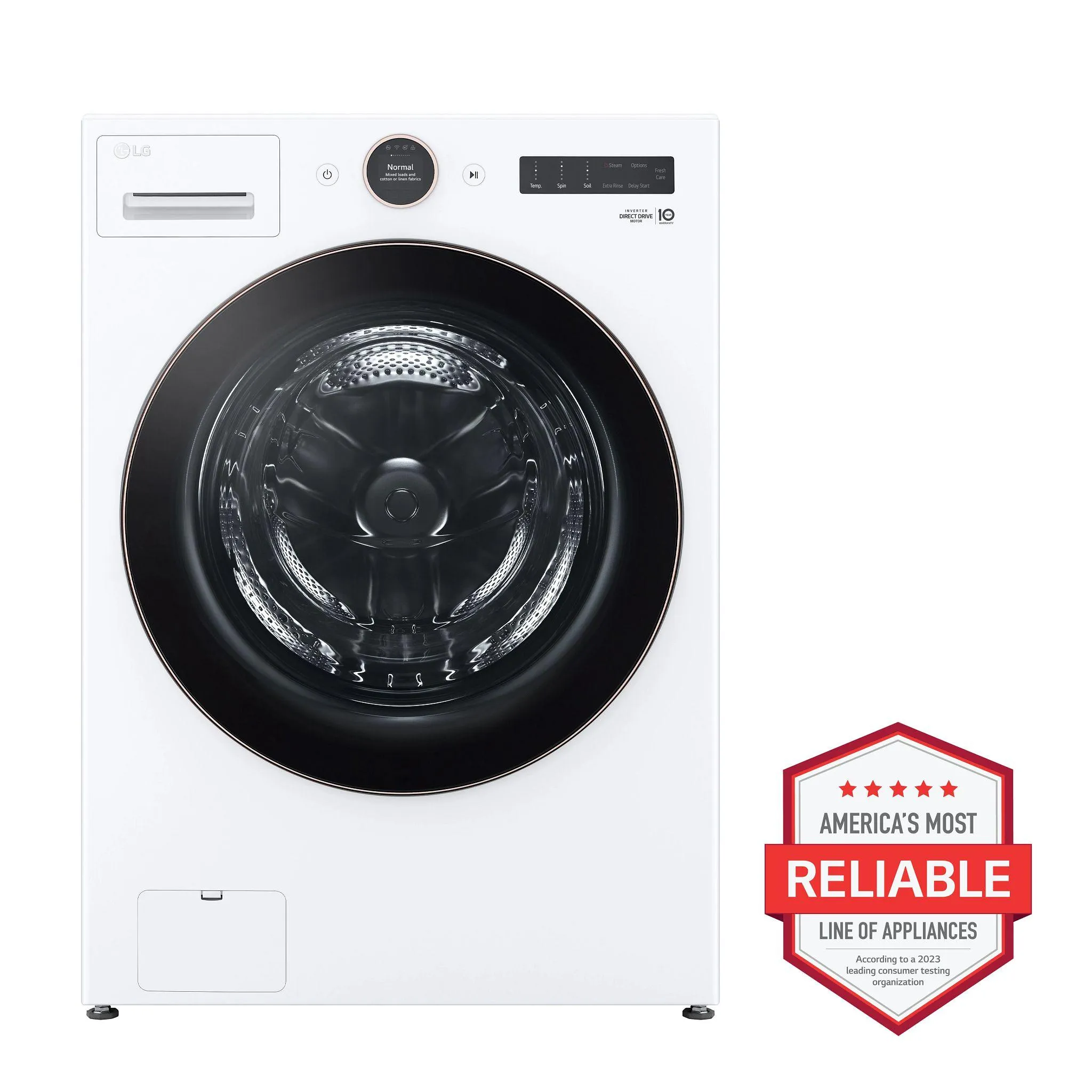 7.4 cu. ft. Smart Front Load Electric Dryer with AI Sensor Dry & TurboSteam(TM) Technology - (DLEX6500W)