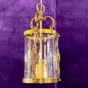 A Pair of Polished Brass Lanterns