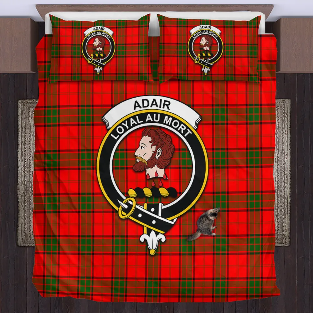 Adair Tartan Bedding Set with Family Crest