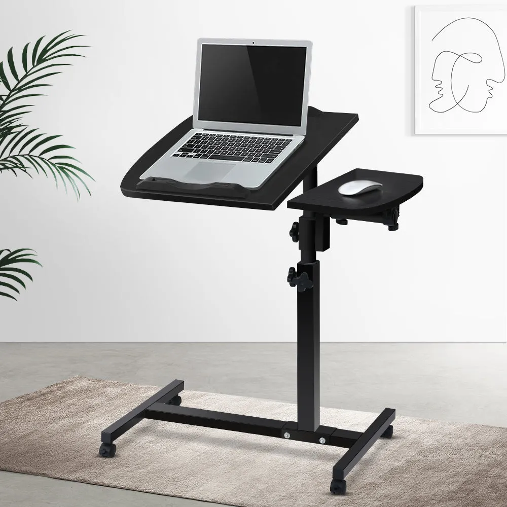 Adjustable Mobile Laptop Desk with USB Cooler in Black - Artiss