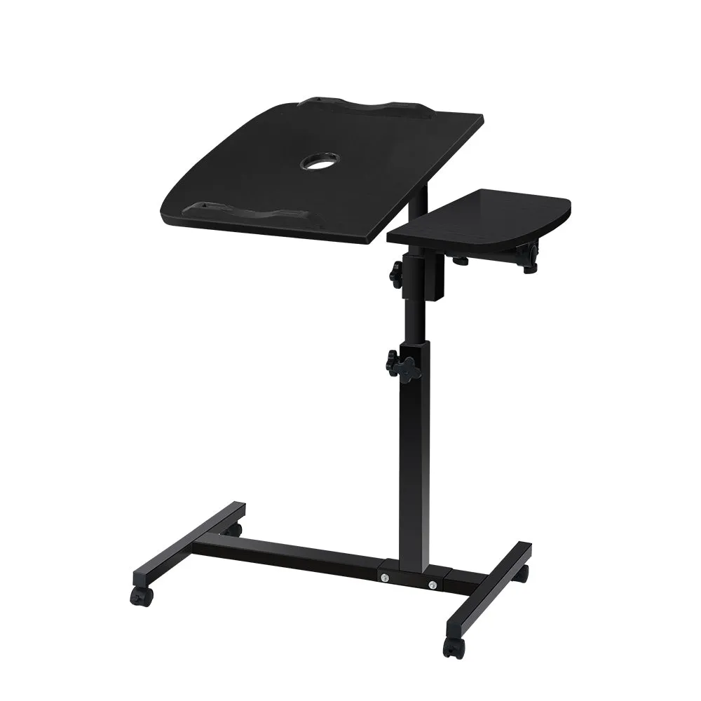 Adjustable Mobile Laptop Desk with USB Cooler in Black - Artiss