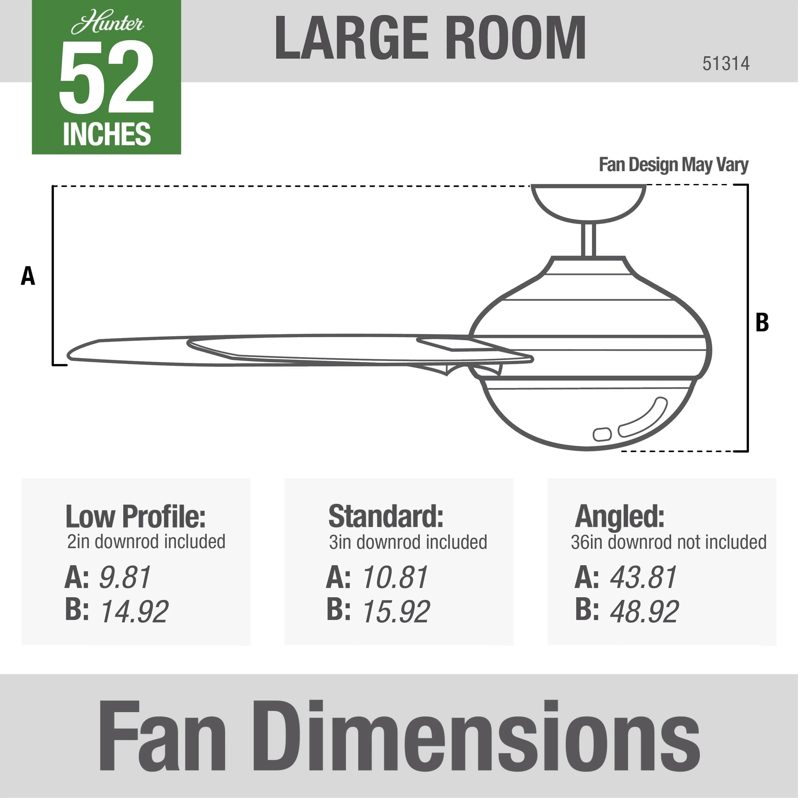 Aerodyne 52" Ceiling Fan