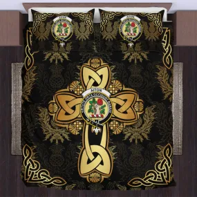 Aiton Clan Bedding Sets Gold Thistle Celtic Style