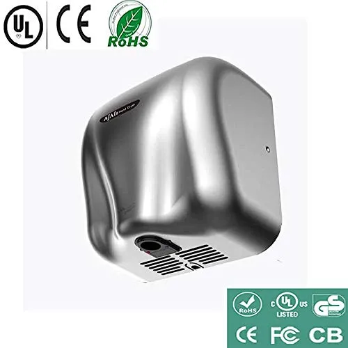 AjAir 1 Pack Heavy Duty Commercial 1800 Watts High Speed Automatic Hot Hand Dryer - Stainless Steel (Stainless Steel) (Stainless Steel)