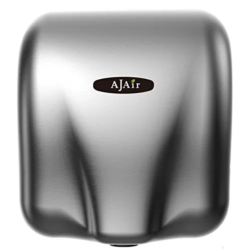 AjAir 1 Pack Heavy Duty Commercial 1800 Watts High Speed Automatic Hot Hand Dryer - Stainless Steel (Stainless Steel) (Stainless Steel)