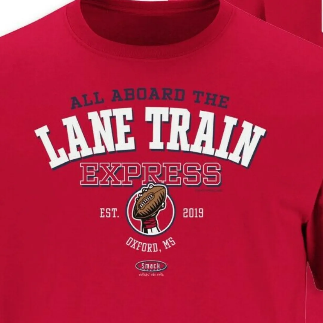 All Aboard the Lane Train T-Shirt for Ole Miss Football Fans