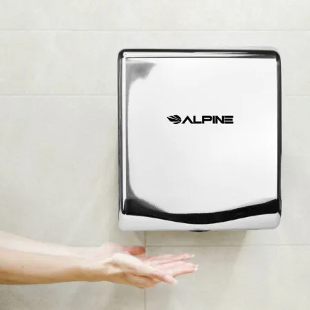 Alpine ALP405-10-CHR Willow High Speed Commercial Hand Dryer, 120V, Chrome