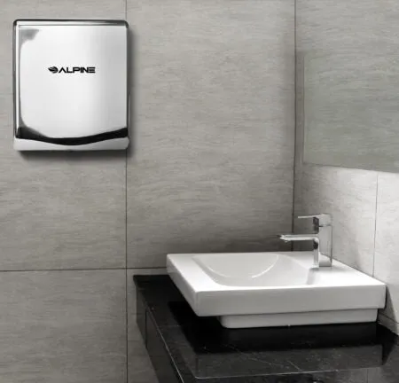 Alpine ALP405-10-CHR Willow High Speed Commercial Hand Dryer, 120V, Chrome