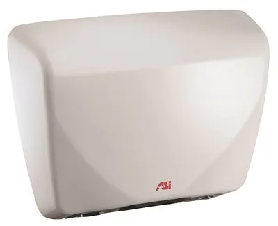 American Specialties Surface Mounted Hand Dryer, White, 10.81x14.43x3.93", 277 Volts, 7.9 Amps, 185 Cfm