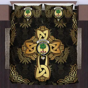 Anderson Clan Bedding Sets Gold Thistle Celtic Style