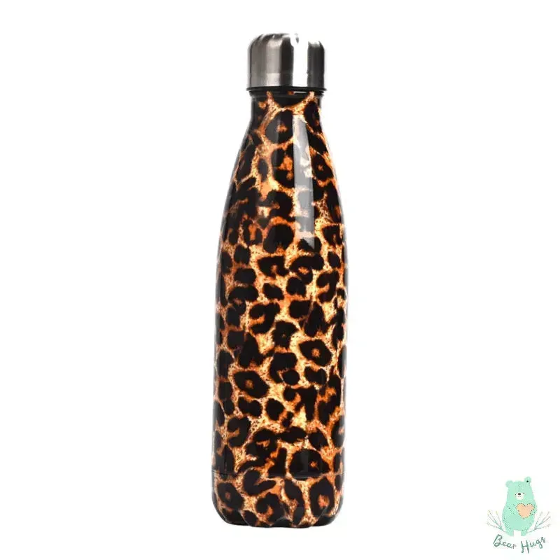 Animal Print Cola Metal Water Bottle (500 ml)