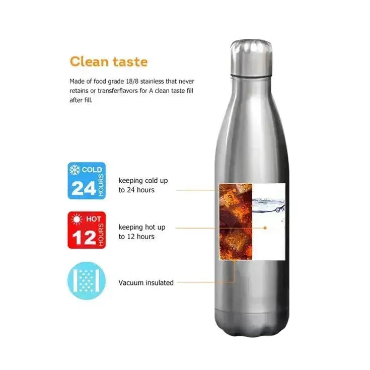 Animal Print Cola Metal Water Bottle (500 ml)