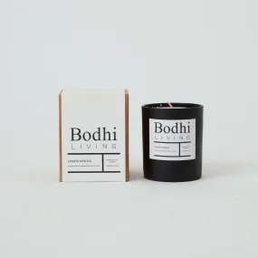 Artisanal soy candle in amber jar - Lemon Myrtle