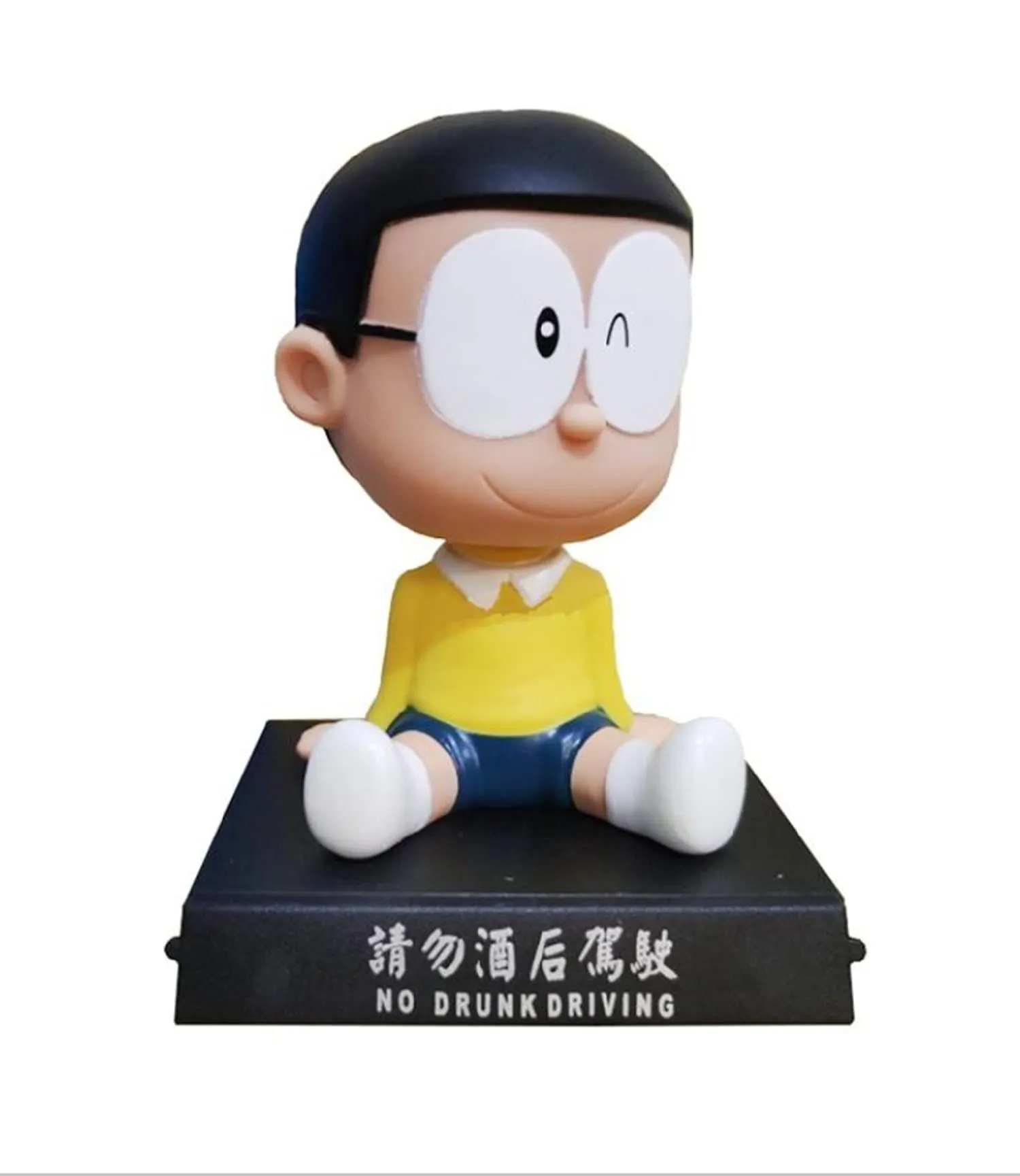 AUGEN Super Hero Nobita Doremon Action Figure Limited Edition Bobblehead with Mobile Holder for Car Dashboard, Office Desk & Study Table (Pack of 1)