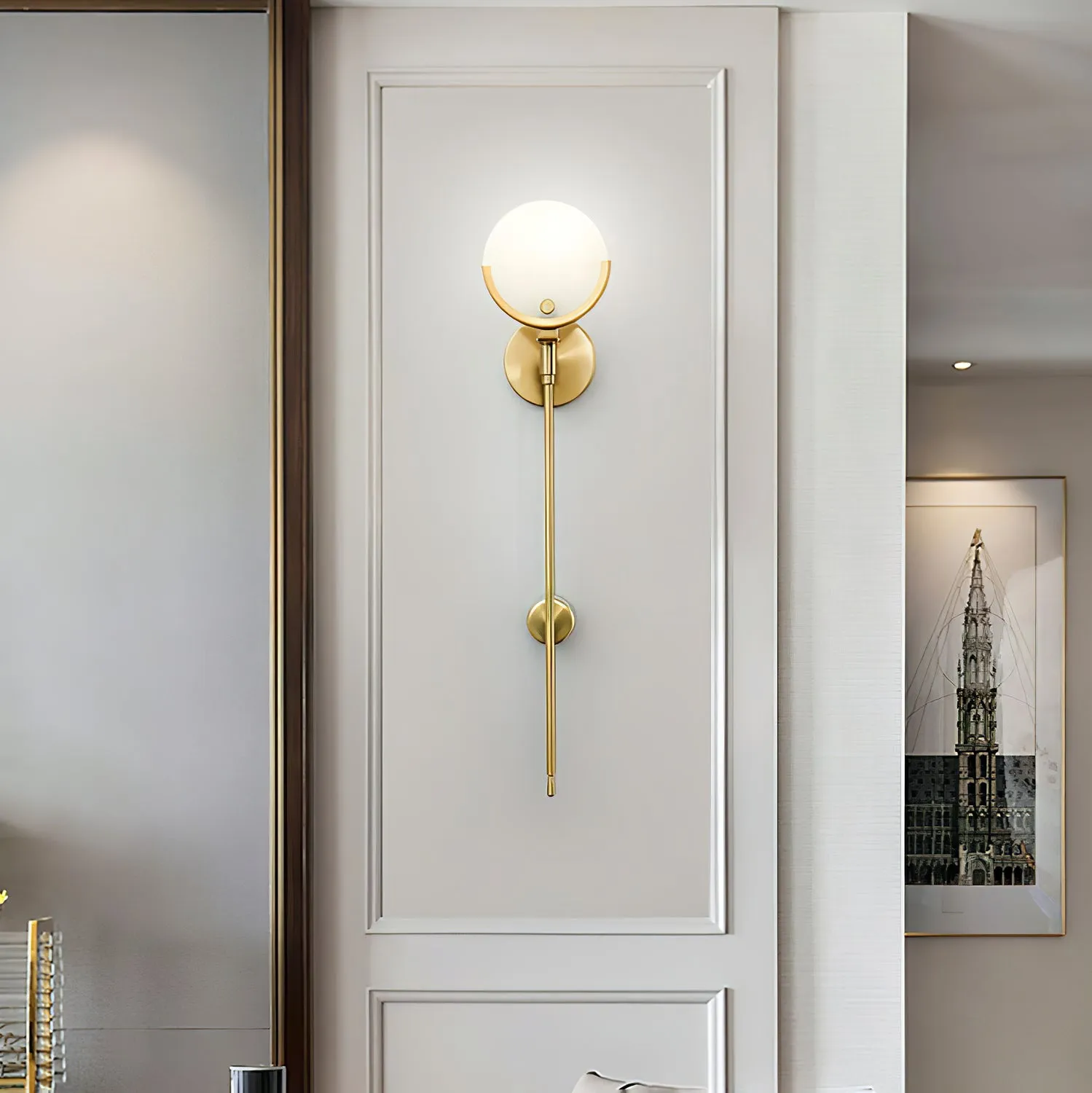 Ava Brass Wall Lamp