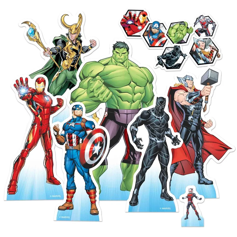 Avengers Characters Tabletop Mini Cutout Decorations - Pack of 7