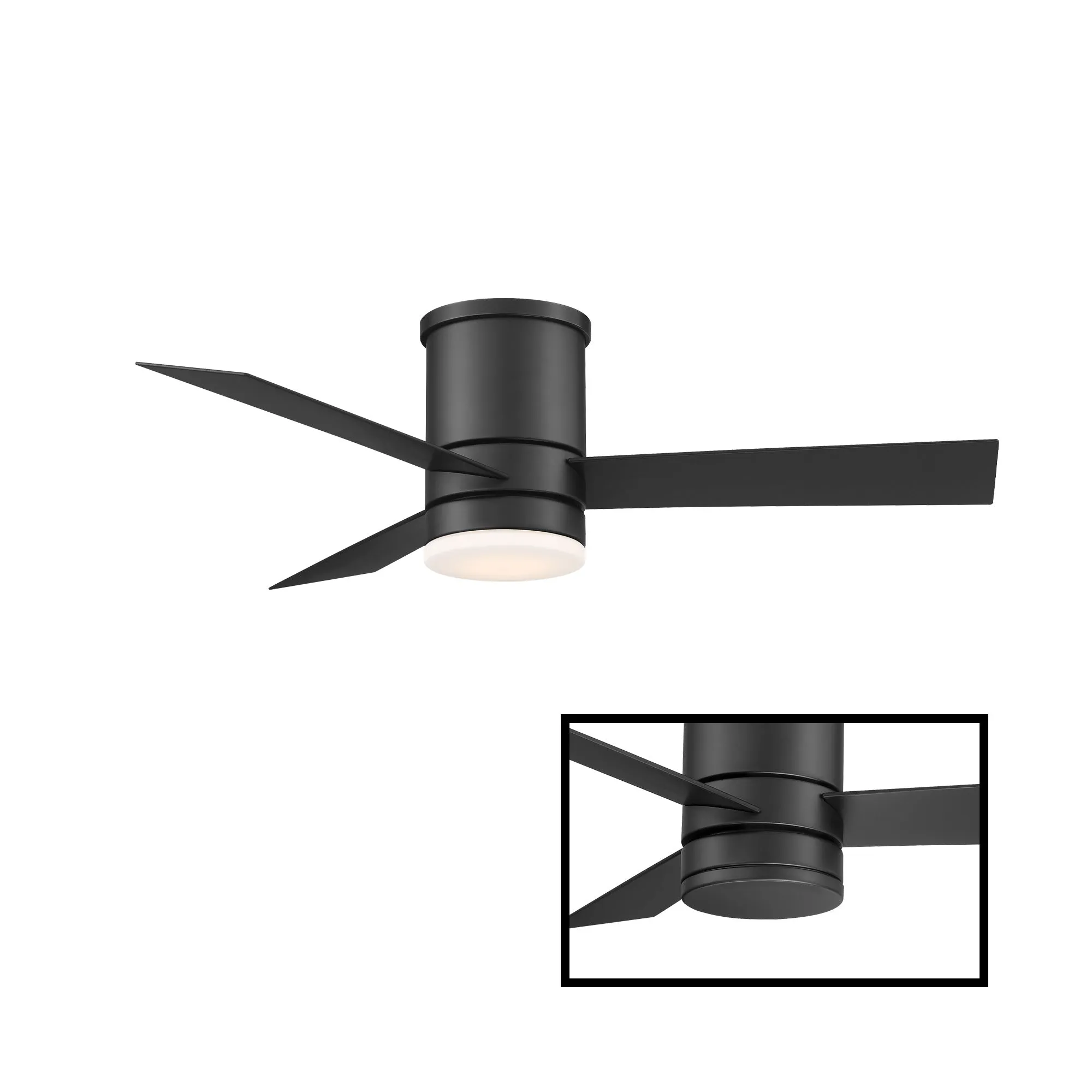 Axis Indoor/Outdoor 3-Blade 44" Smart Flush Mount Ceiling Fan with LED Light Kit and Remote Control