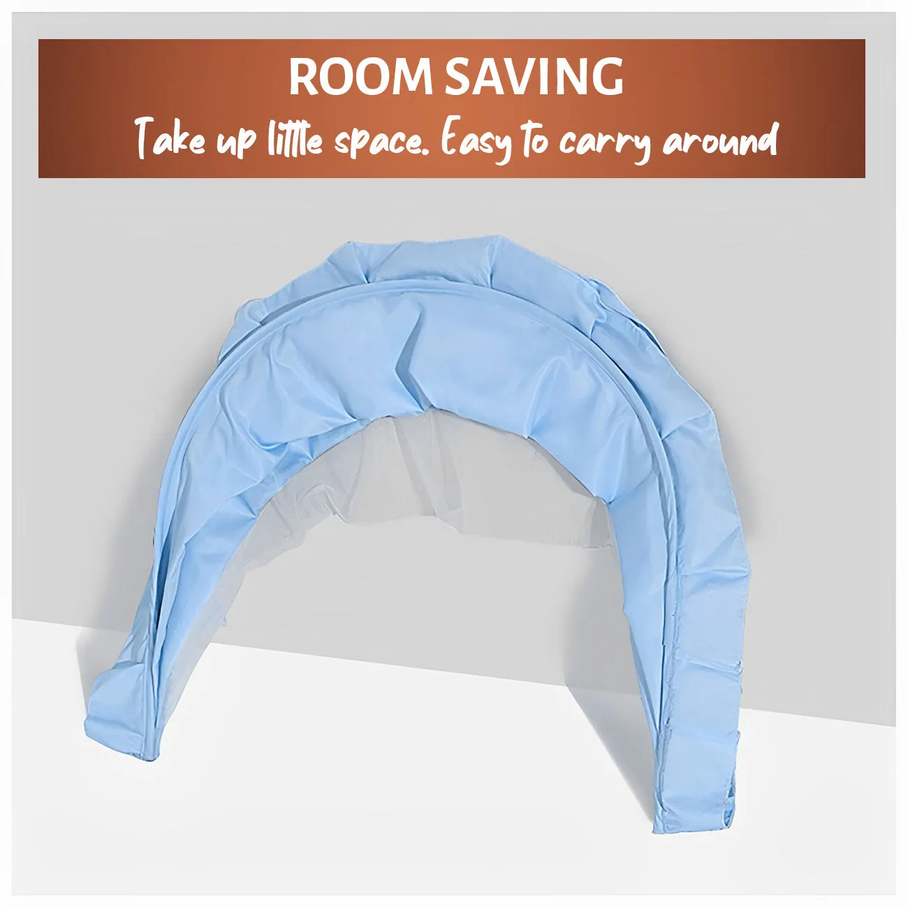 Baby Crib Mosquito Net  | Color: Blue 135x65x65 cm