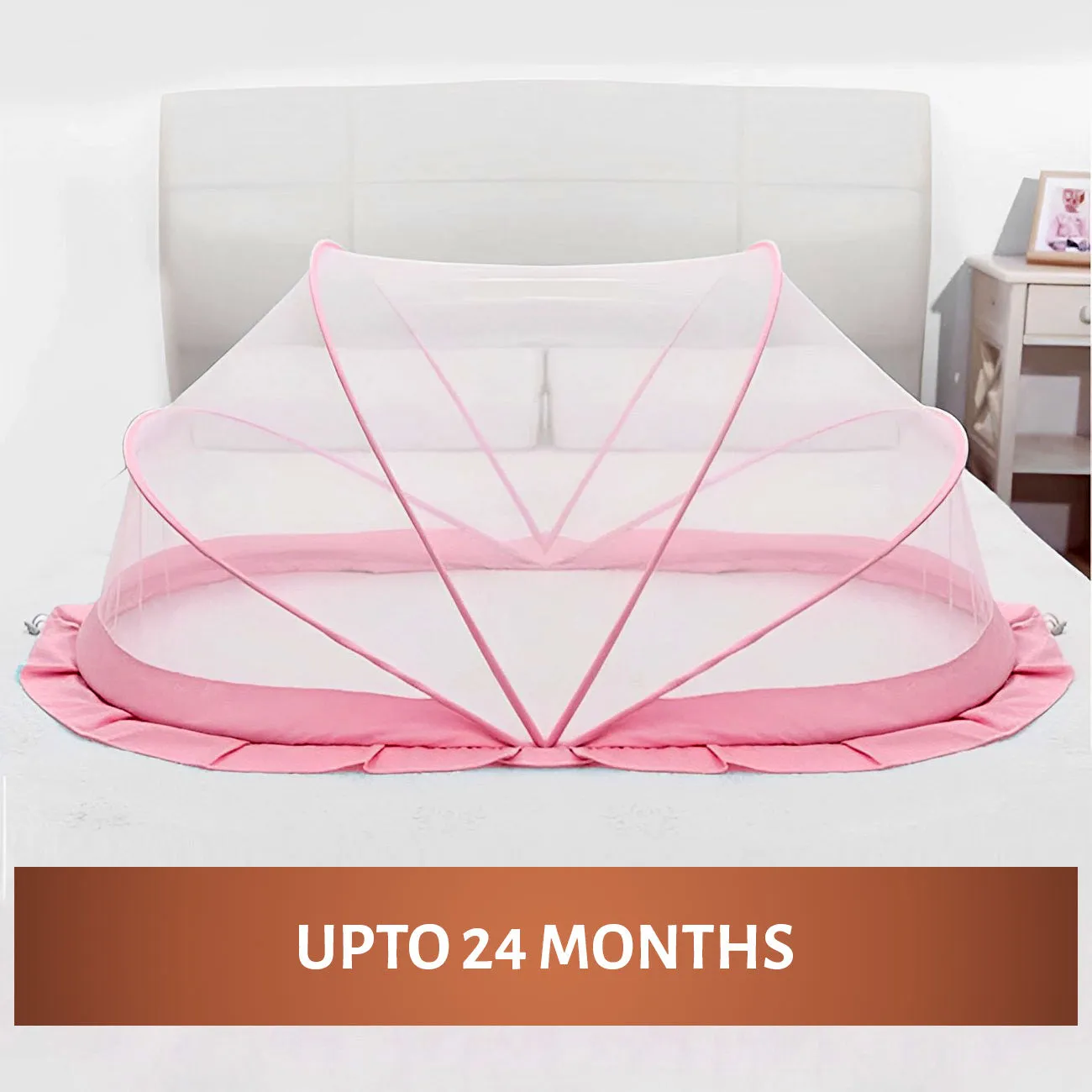 Baby Crib Mosquito Net | Color: Pink 135x65x65 cm