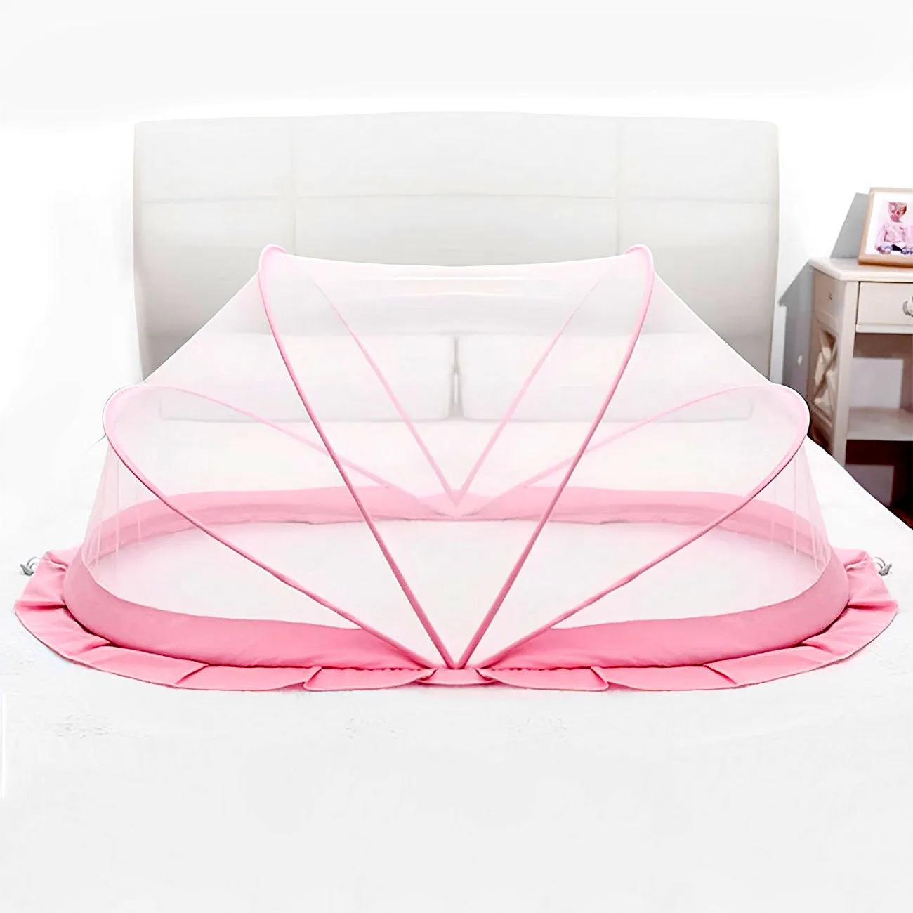 Baby Crib Mosquito Net | Color: Pink 135x65x65 cm