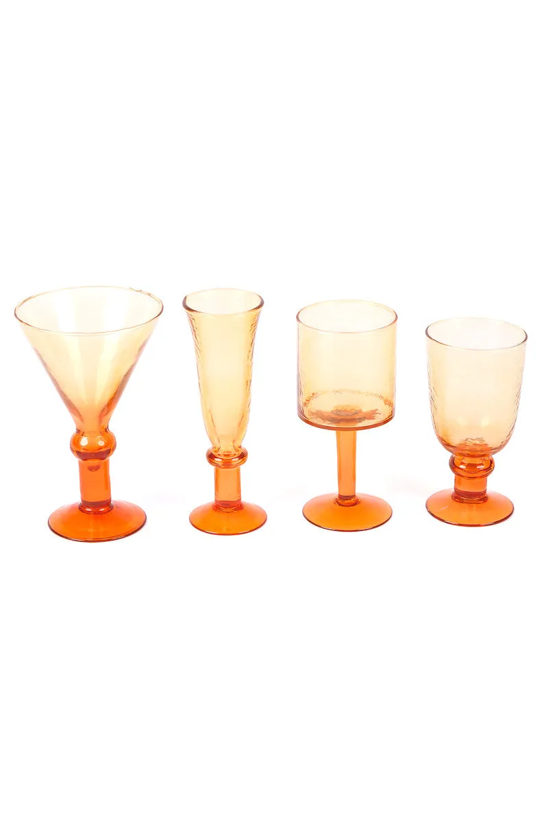 Bailey Wine Glasses, Yellow/Orange