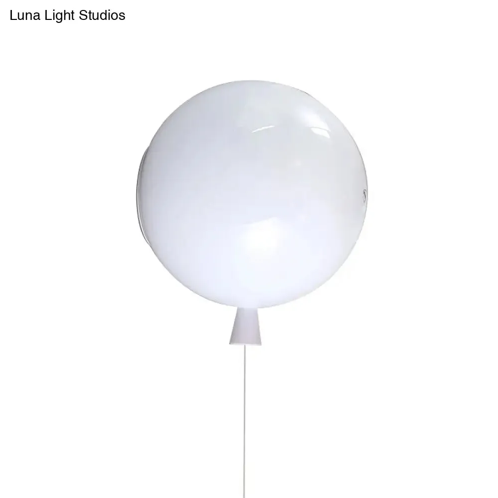 Balloon Shaped Glass Wall Sconce: Creative Wall Light for Baby Bedroom & Corridor