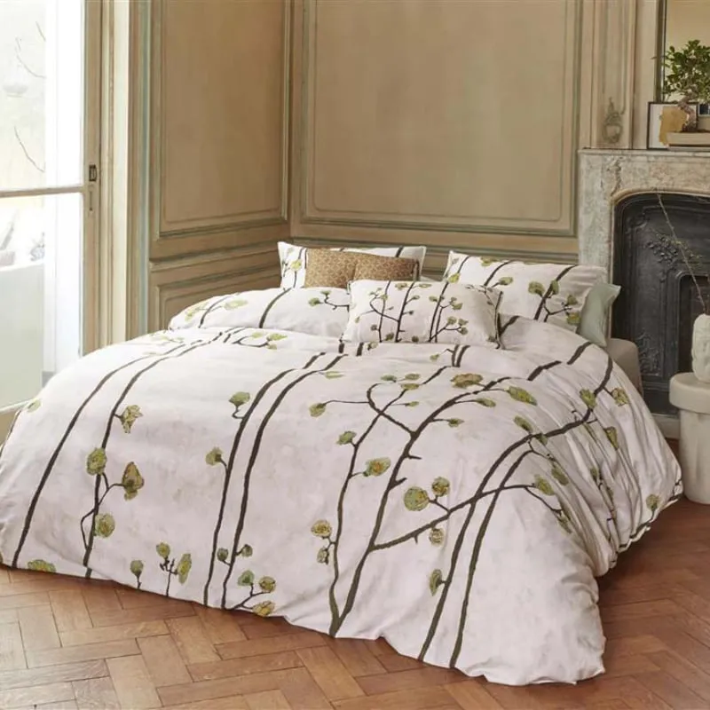 Bedding House Van Gogh Plum Blossoms Cotton Sateen Sand Quilt Cover Set