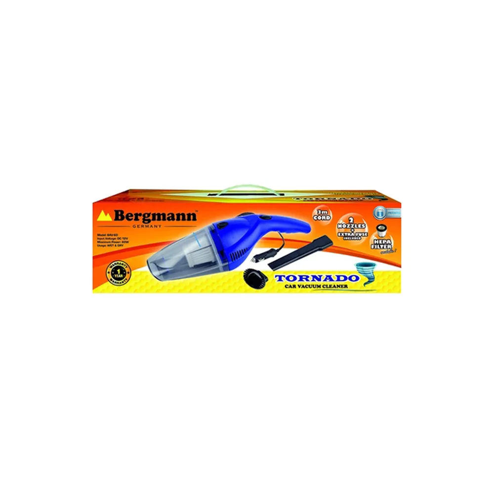 Bergmann Tornado Car Vacuum Cleaner Blue