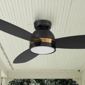 Biscay Low Profile Smart Fan with LED Light Remote Outdoor/indoor 48"