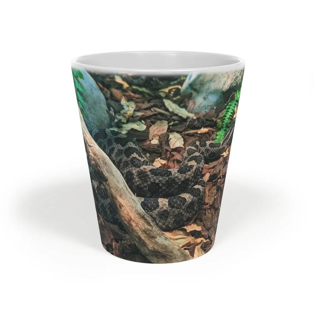 Black and Grey Snake Latte Mug, 12oz